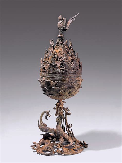 Gilt-Bronze Incense Burner with Exquisite Floral Design and Mystical Celestial Motifs!