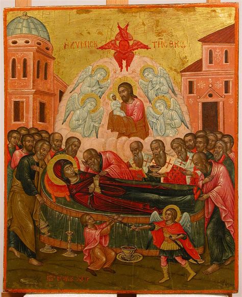 The Dormition of the Virgin -  A Radiant Tapestry Woven with Divine Sorrow!