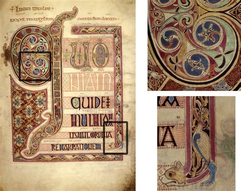  The Lindisfarne Gospels: สัญลักษณ์ศักดิ์สิทธิ์อันงดงาม บน पृष्ठทองคำที่ส่องประกาย